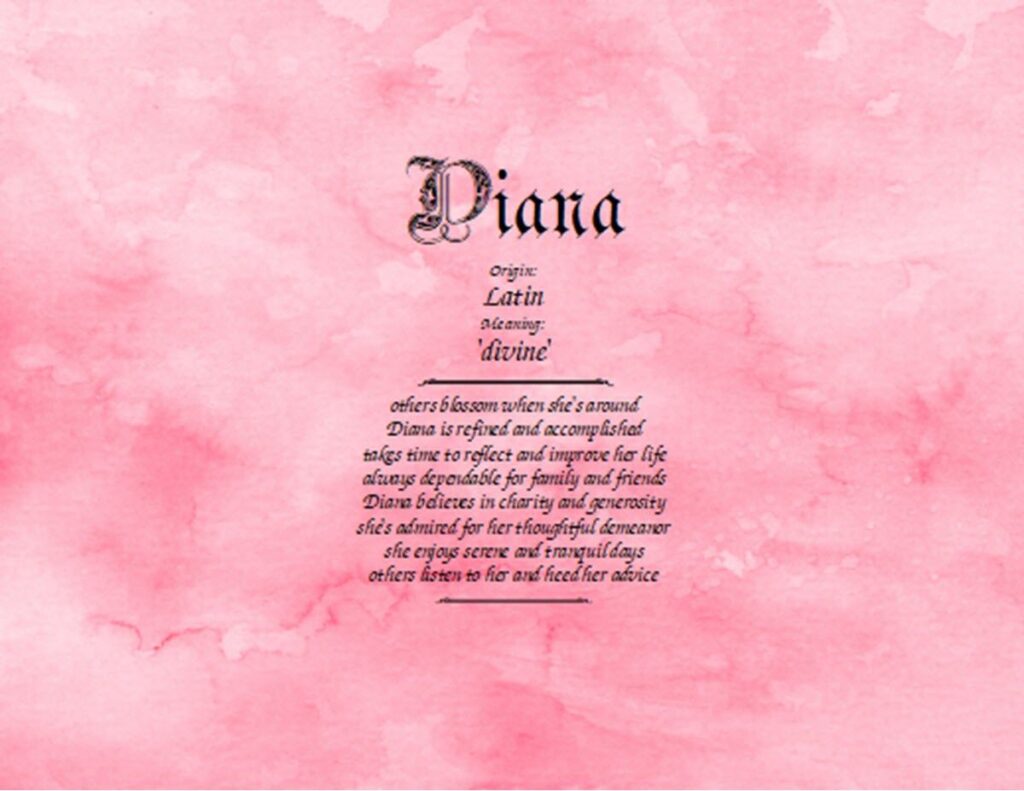 Biblical Meaning Of The Name Diana